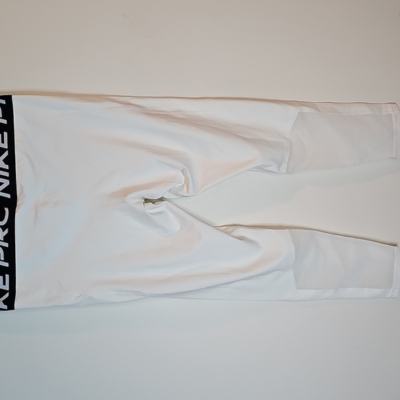 Nike Pro Large Dri-fit White Athletic Leggings - Picture 4 of 7